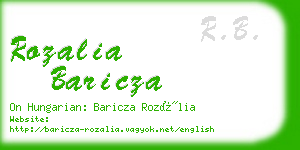 rozalia baricza business card